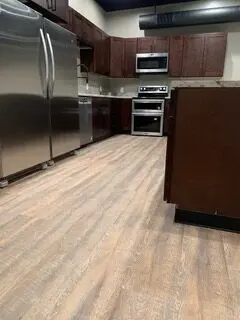 Luxury vinyl plank in kitchen