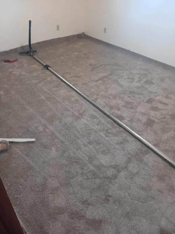 Plush carpet installation in bedroom